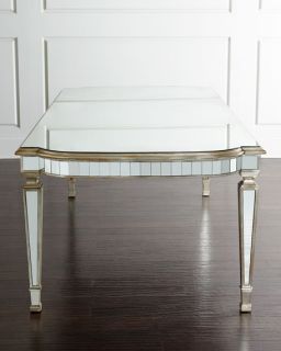 John Richard Collection Eliza Antiqued Mirrored Dining Table & Mentz Host Chair