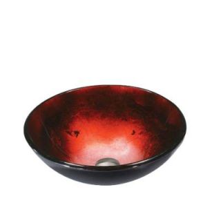 Vigo Glass Vessel Sink in Inferno VG07071