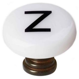 Letter z Glass Round Knob