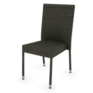 CorLiving Park Terrace All Weather Wicker Patio Dining Chairs   Set of 4   Outdoor Dining Chairs