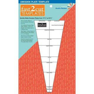 Fast2cut Dresden Plate Template Quickly Make Dresden Plates from 11 1/2 to 22 1/2