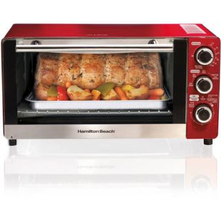 Hamilton Beach 6 Slice Convection Toaster/Broiler Oven, Candy Apple Red