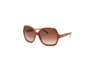 Chloe Ce619s 749 58 Women's Square Peach Frame Brown Gradient  Sunglasses