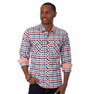 Something Strong Mens Long sleeve flannel shirt in Orange