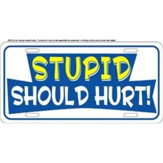 LP   1197 STUPID Should Hurt License Plates   X384