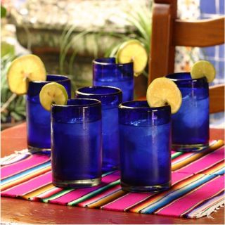 Set of 6 Solid Drinking Glasses (Mexico)