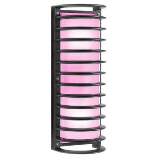 Poseidon LED Outdoor Bulkhead with Ribbed Frosted Glass Shade