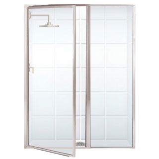 Legend Series 44 x 66 Framed Hinge Swing Shower Door with Inline Panel