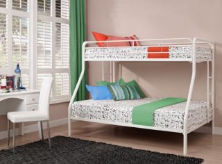 Dorel Home Ambrose Twin over Full Bunk Bed   White