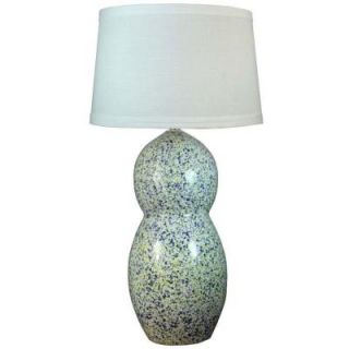 Fangio Lighting 30.75 in. Blue and Yellow Granite Ceramic Table Lamp 8858BY