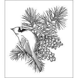Heartfelt Creations Cardinal Pine Bough Stamps  