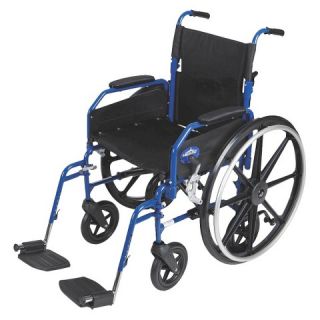 Medline Combination Wheelchair Transport Chair   Blue