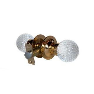 Krystal Touch of NY Golf Ball Crystal Brass Passive Door Knob with LED Mixing Lighting Touch Activated DL3613BPAS