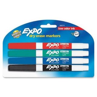 Expo Low Odor Dry Erase Pen Style Markers   4 Ea