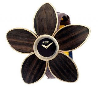 Lucky Brand Ladies Wooden Flower Watch   J107456 —