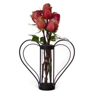 Danya B Iron Heart Shaped Sweetheart Flower Vase   Vases