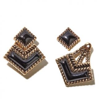 Studio Barse Bronze Onyx Jacket Earrings   7858444
