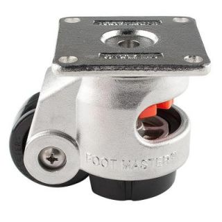 Foot Master 2 in. Nylon Cast Stainless Steel Wheel Top Plate Leveling Caster with Load Rating 550 lbs. SGDN 60F