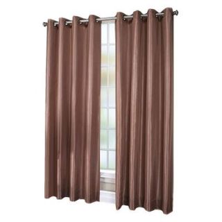 Chloe White Lined Faux Silk Grommet Curtain Panel, 84 in. Length CHL5484WH