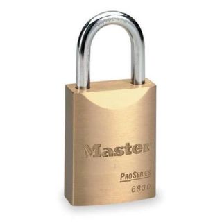 MASTER LOCK 6830KA10G200 Padlock, KA, 1 1/16 In H, 5 Pin, Brass