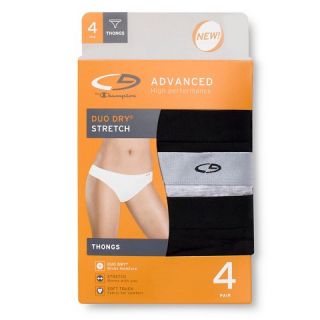 C9 Champion® Womens Duo Dry Stretch Thong 4 Pack