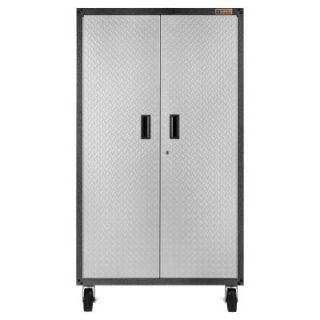 Gladiator Ready to Assemble 66 in. H x 36 in. W x 18 in. D Steel Rolling Garage Cabinet in Silver Tread GALG36CKXG