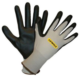 Stanley Gray Nylon Large Glove with Black Foam Nitrile Coating DISCONTINUED S68951