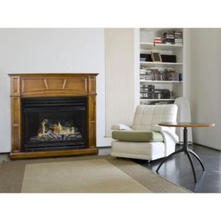 Pleasant Hearth 45 in. Vent Free Dual Fuel Fireplace in Rich Heritage VFF PH32DR H