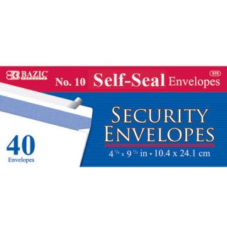 Bazic 40 Ct. Self Seal Security Envelopes