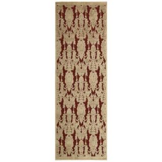 Nourison Graphic Illusions Red 2 ft. 3 in. x 8 ft. Rug Runner 145505