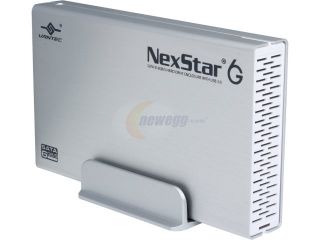 VANTEC NST 366S3 SV Aluminum / Plastic 3.5" Silver SATA USB 3.0 ( Backwards compatible with USB 2.0 & 1.1 ) External Enclosure