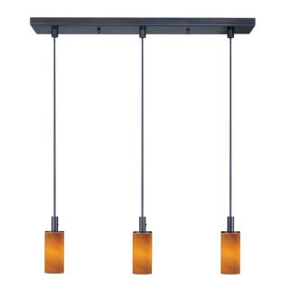 Carte LED Linear Bronze 3 Light Indoor Pendant