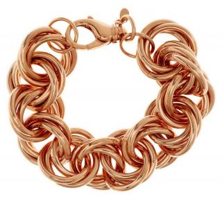 Bronze Average Bold Triple Rolo Link Bracelet by Bronzo Italia   J285610 —