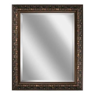 Deco Mirror 28.5 in. x 34.5 in. Ornate Mirror in Bronze 8836