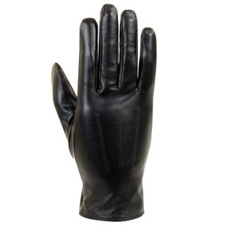 Isotoner Womens Lined Black Leather Gloves   17599863  