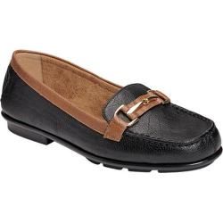 Womens A2 by Aerosoles Nu World Loafer Black Combo Faux Leather
