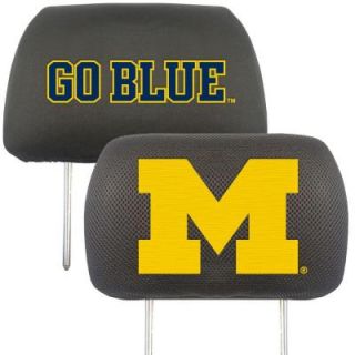 FANMATS NCAA  University of Michigan Head Rest Cover (2 Pack) 12582