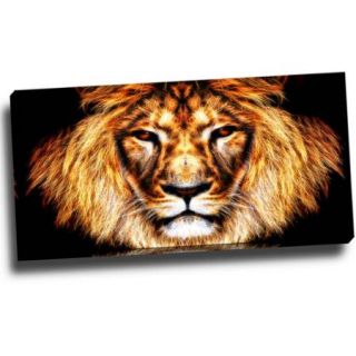 Design Art Hear Him Roar Lion Art on Canvas, 32" x 16"