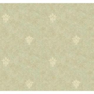 York Wallcoverings 60.75 sq. ft. Stamped Leaf Silk Damask Texture Wallpaper DC1390