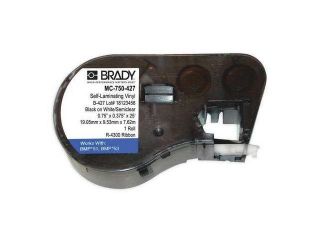 BRADY MC 750 427 Label Cartridge, Black/White/Clear