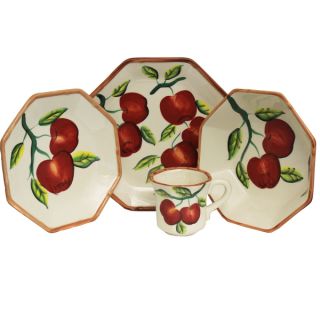 Apple Collection Hand painted 16 Piece Dinner Set   Serving for 4