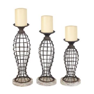 Beachcomber MDF and Metal Candlesticks by Sterling Industries