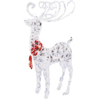 48" Animated LED Crystal Bead Standard Buck Reindeer