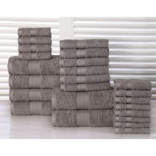 100 percent Plush Cotton 24 piece Economic Bath Towel Set   17857909