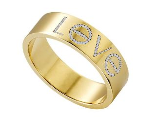 14K Yellow Gold Fashion Love Diamond Ring of One Carat Total Diamond Weight