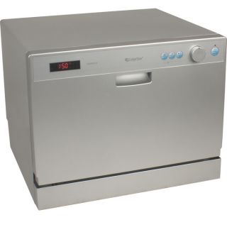 EdgeStar 6 Place Setting Silver Countertop Dishwasher   13887229