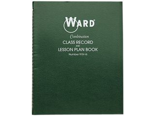Ward 910 16 Combination Record & Plan Book, 9 10 Weeks, 6 Periods/Day, 11 x 8 1/2