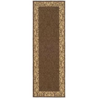 Safavieh Courtyard Chocolate/Natural 2 ft. 3 in. x 6 ft. 7 in. Runner CY2727 3409 27