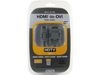BELKIN PURE AV AM22402 12 12 feet Gray HDMI to DVI Video Cable M M