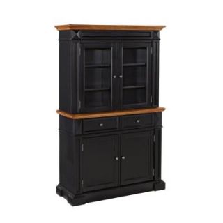 Home Styles Americana 44 in. L Wood Buffet and Hutch in Black 5003 697